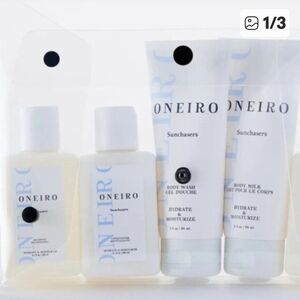 Oneiro Sunchasers Travel Cleanser & Exfoliant Set - White